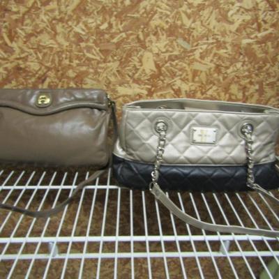 Pair of Ladies Fashion Purses Off Color Collection Aigner and Nine West