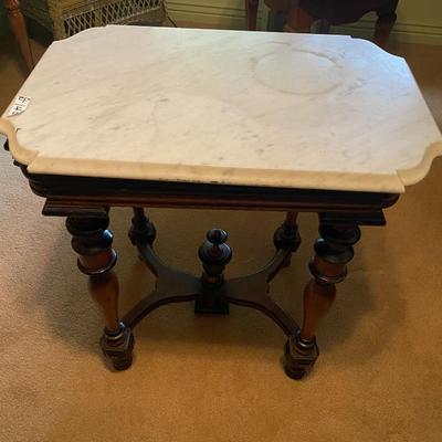 Marble Top Lamp Table Fancy Base