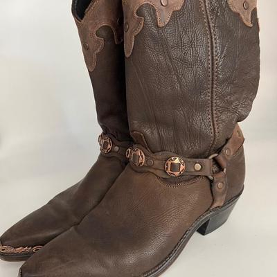 Ladies Leather  Brown Cowboy Boots *Read Details