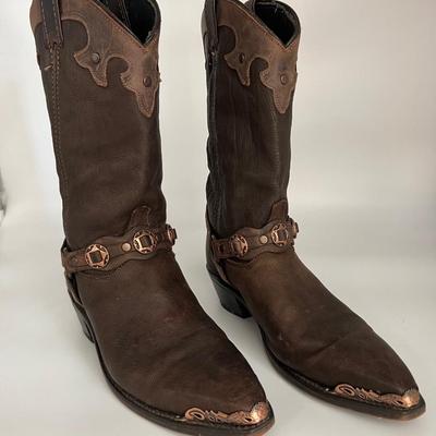 Ladies Leather  Brown Cowboy Boots *Read Details