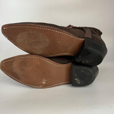 Ladies Leather  Brown Cowboy Boots *Read Details