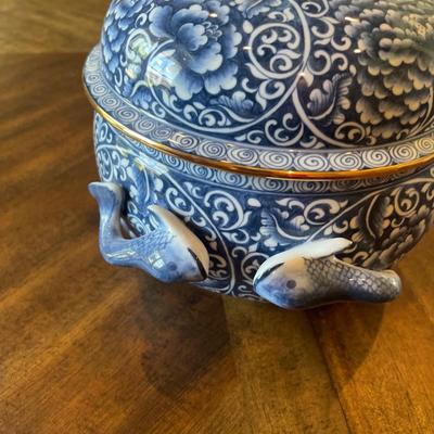 Porcelain Soup tureen from Thailand. 10â€ x 11â€