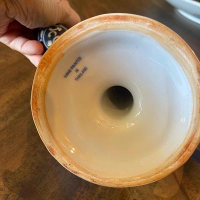 This is a very unique â€œBrideâ€™s Teapotâ€  from Thailand. Water is poured into pot from the bottom. See description.