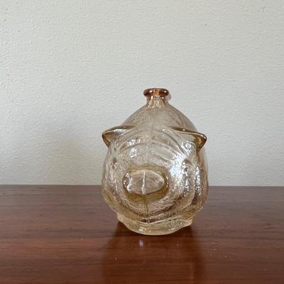 Vintage Carnival Glass Piggy Bank Set