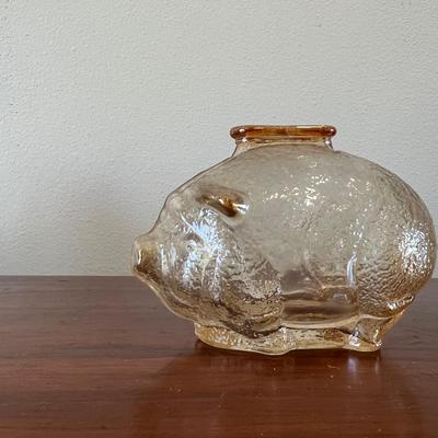 Vintage Carnival Glass Piggy Bank Set
