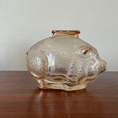 Vintage Carnival Glass Piggy Bank Set