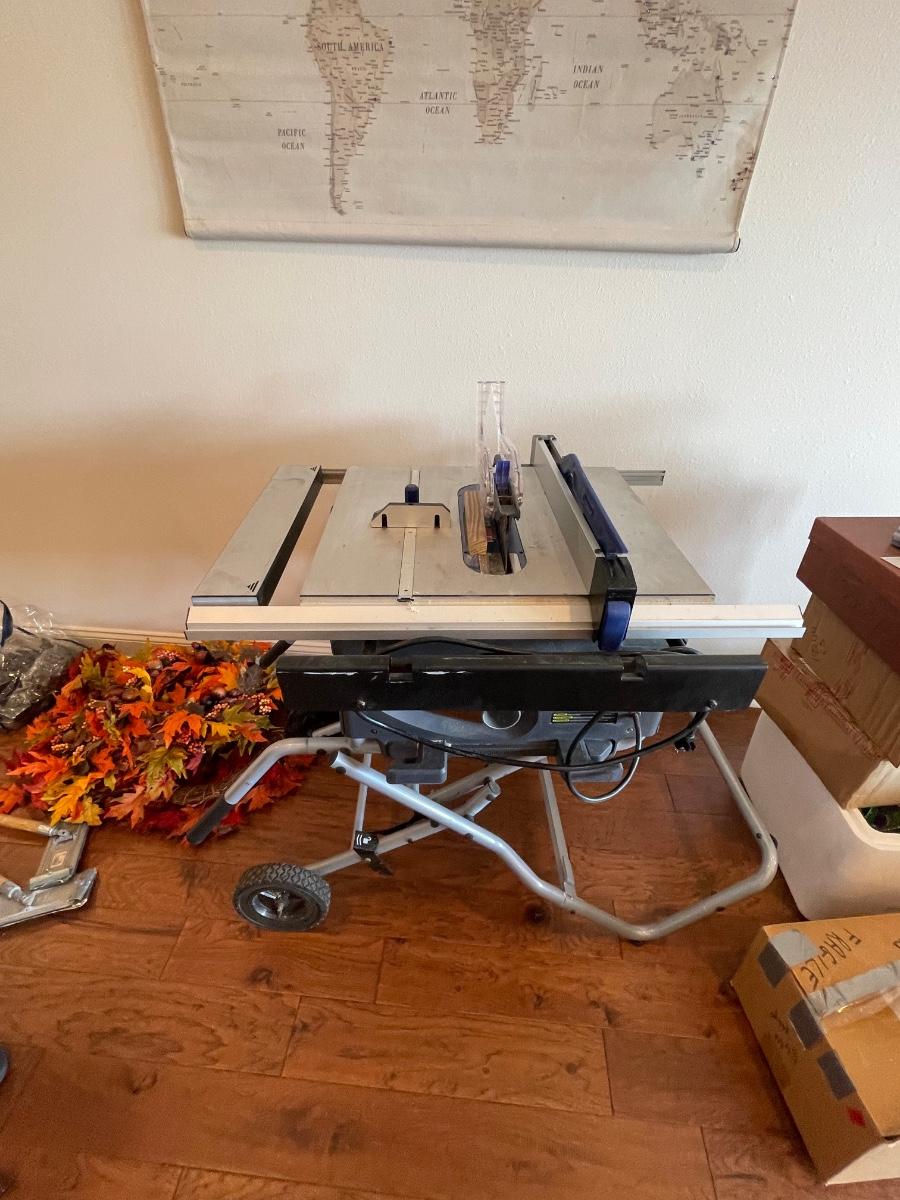 Cobalt Table saw on wheels