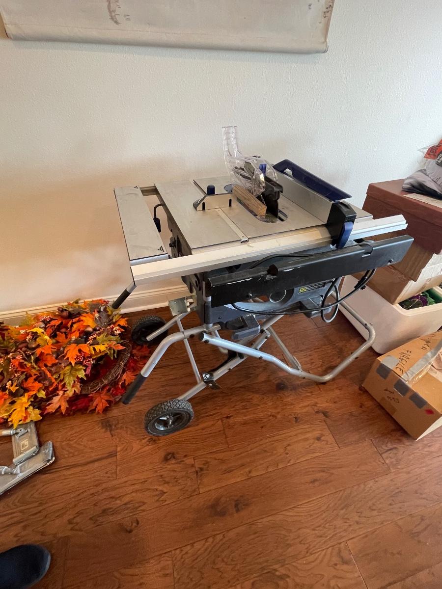 Cobalt Table saw on wheels
