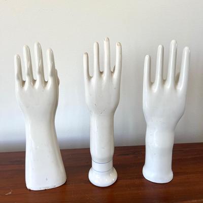 Vintage Bisque Porcelain Glove Mold USA