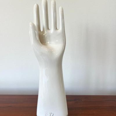 Vintage Bisque Porcelain Glove Mold USA