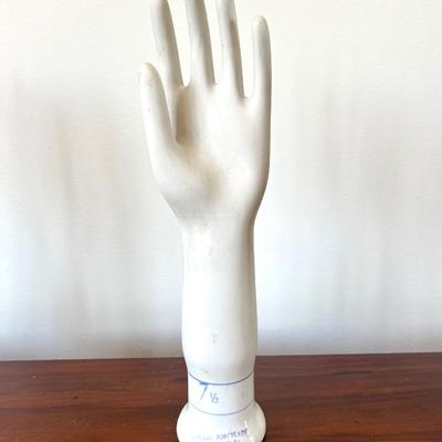 Vintage Bisque Porcelain Glove Mold USA