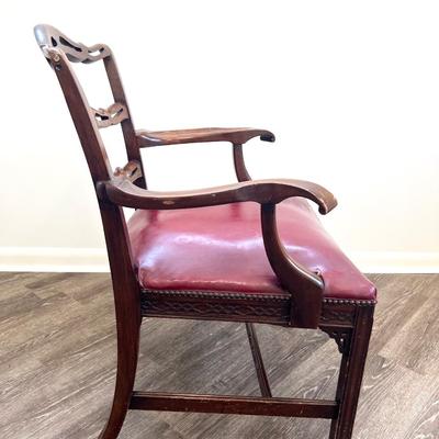 George III  (?) Carved Mahogany Ladder Back Armchair *Read Details