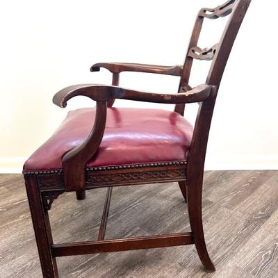 George III  (?) Carved Mahogany Ladder Back Armchair *Read Details