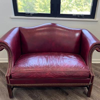 VINTAGE HICKORY CHAIR  Camelback Maroon Couch