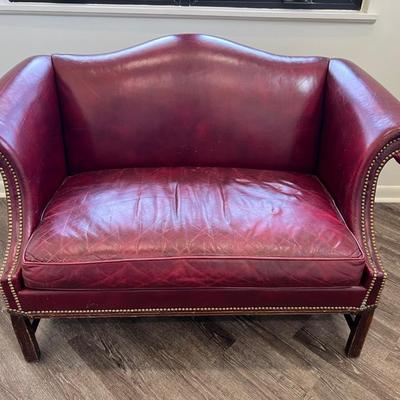 VINTAGE HICKORY CHAIR  Camelback Maroon Couch