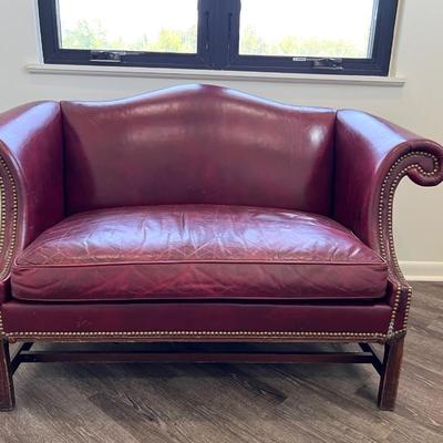 VINTAGE HICKORY CHAIR  Camelback Maroon Couch