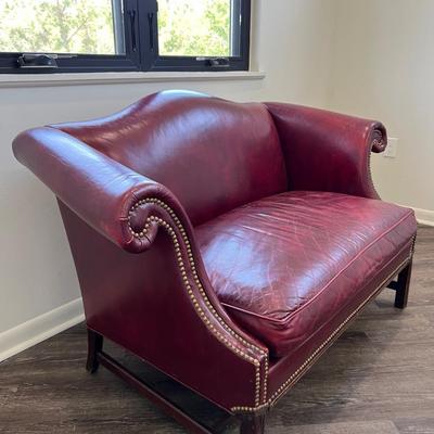 VINTAGE HICKORY CHAIR  Camelback Maroon Couch