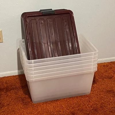OFFICE DEPOT ~ (6) ~ Stackable Storage Boxes