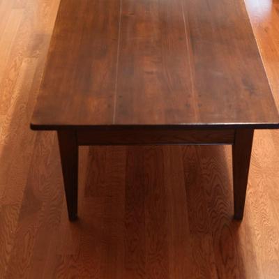 Large Rustic Solid Wood Coffee Table with 2 Drawers