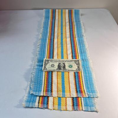 COLORFUL WOVEN TABLE SCARF 9â€ X 50â€