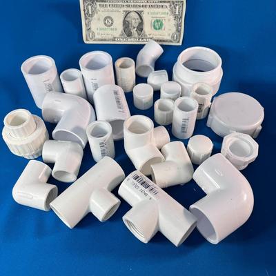 PVC PIPE ASSORTED FITTINGS MOSTLY NEW