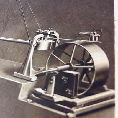 VINTAGE SEPIA TONE PHOTO OF OLD SEISMOGRAPH 7â€ X 9-1/2â€