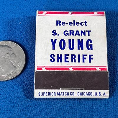 VINTAGE GRANT YOUNG FOR SHERIFF MATCHBOOK 