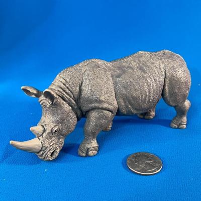 5-3/4â€ LONG PLASTIC RHINO FIGURE