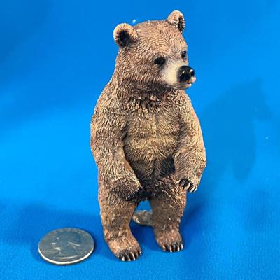 4â€ TALL PLASTIC BROWN BEAR FIGURE