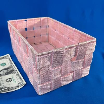 WOVEN WEB BASKET 10â€ X 6â€ X 4â€ TALL