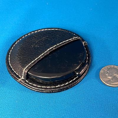 2 PART PURSE MIRROR WITH CASE 1 SIDE MAGNIFIED