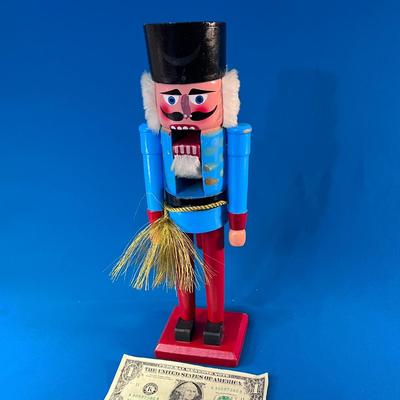 13-1/2â€ TALL WOODEN  NUTCRACKER