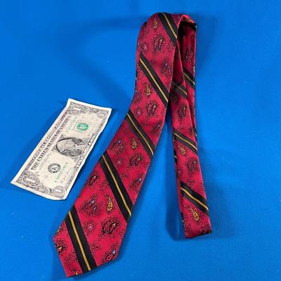 VINTAGE MENâ€™S PAISLEY AND STRIPE NECK TIE 