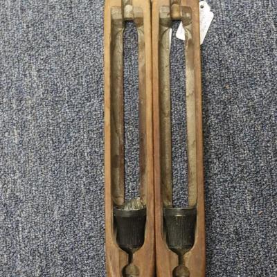 2 Shuttle Candleholders - J.T. Flagg Knitting (Cotton Mill in Florence, AL)