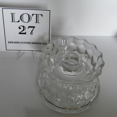 Fostoria American Double Sided Candle Holder For Taper and Pillar