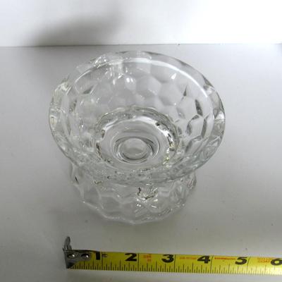 Fostoria American Double Sided Candle Holder For Taper and Pillar