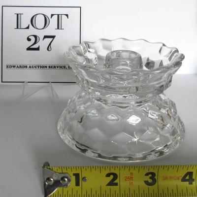Fostoria American Double Sided Candle Holder For Taper and Pillar