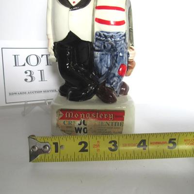 Vintage Hobos Creme de Meinthe Booze Bottle Decanter