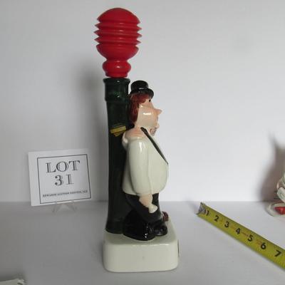 Vintage Hobos Creme de Meinthe Booze Bottle Decanter