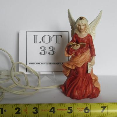 Vintage Bisque Angel Small Night Light
