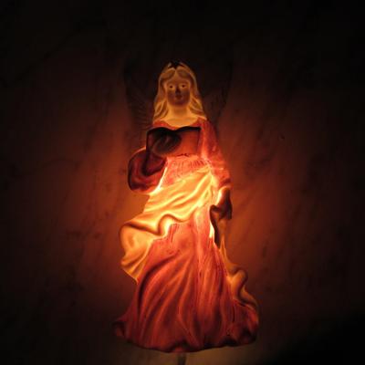 Vintage Bisque Angel Small Night Light