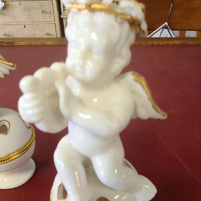 3 Cherubs - Hinged Compartments 5 inches tall