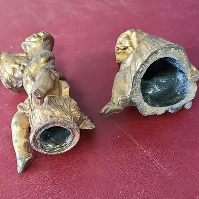 2 Cherubs for a Lamp or Home Decor - 5 inches and 6 inches