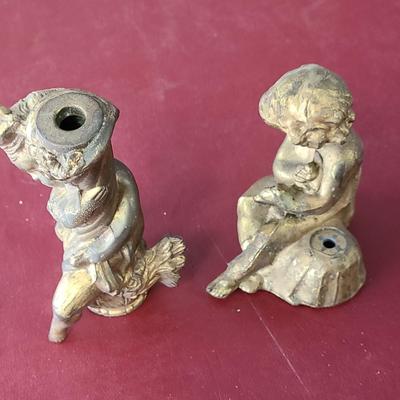 2 Cherubs for a Lamp or Home Decor - 5 inches and 6 inches