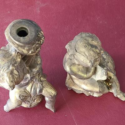 2 Cherubs for a Lamp or Home Decor - 5 inches and 6 inches