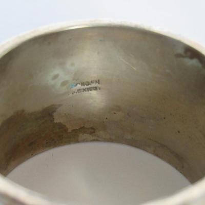 Carnival Glass Toothpick Holder and Silver Plate Napkin Ring From Mexico