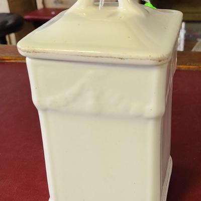 German Flour and Cinnamon containers - 6 1/2 inches tall and 3 inches tall