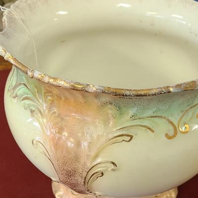 Large Porcelain Jardenier - 10 inch diameter and 9 inches tall