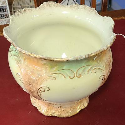 Large Porcelain Jardenier - 10 inch diameter and 9 inches tall