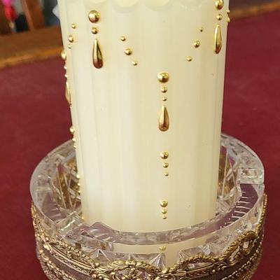 Fancy Ashtray with Candle - 5 inches across